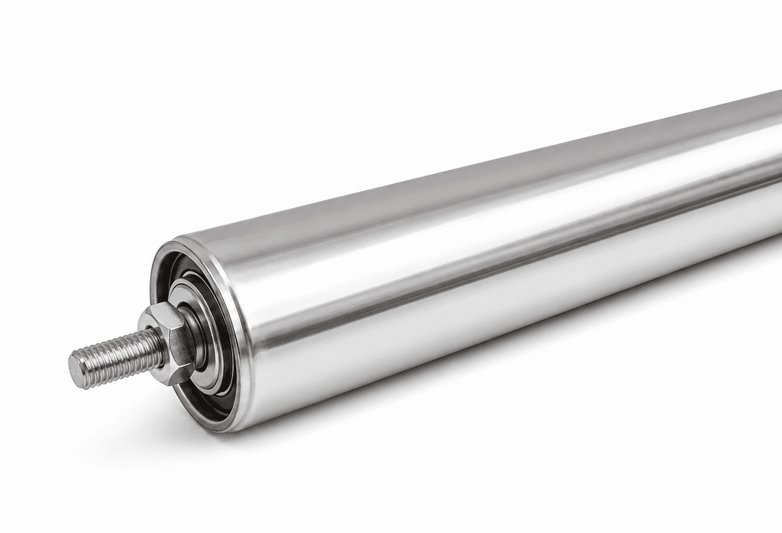 Roller Type 3, Ø50 Steel, Shaft 10 mm / External M10, L=200 mm, 100 kg