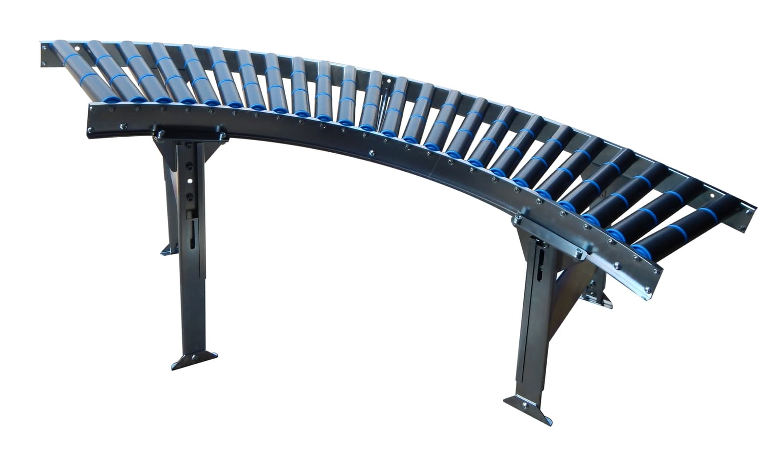 Conveyor DR500, plastic rollers, 90° curve, R=800 mm, P=80 mm